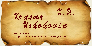 Krasna Uskoković vizit kartica